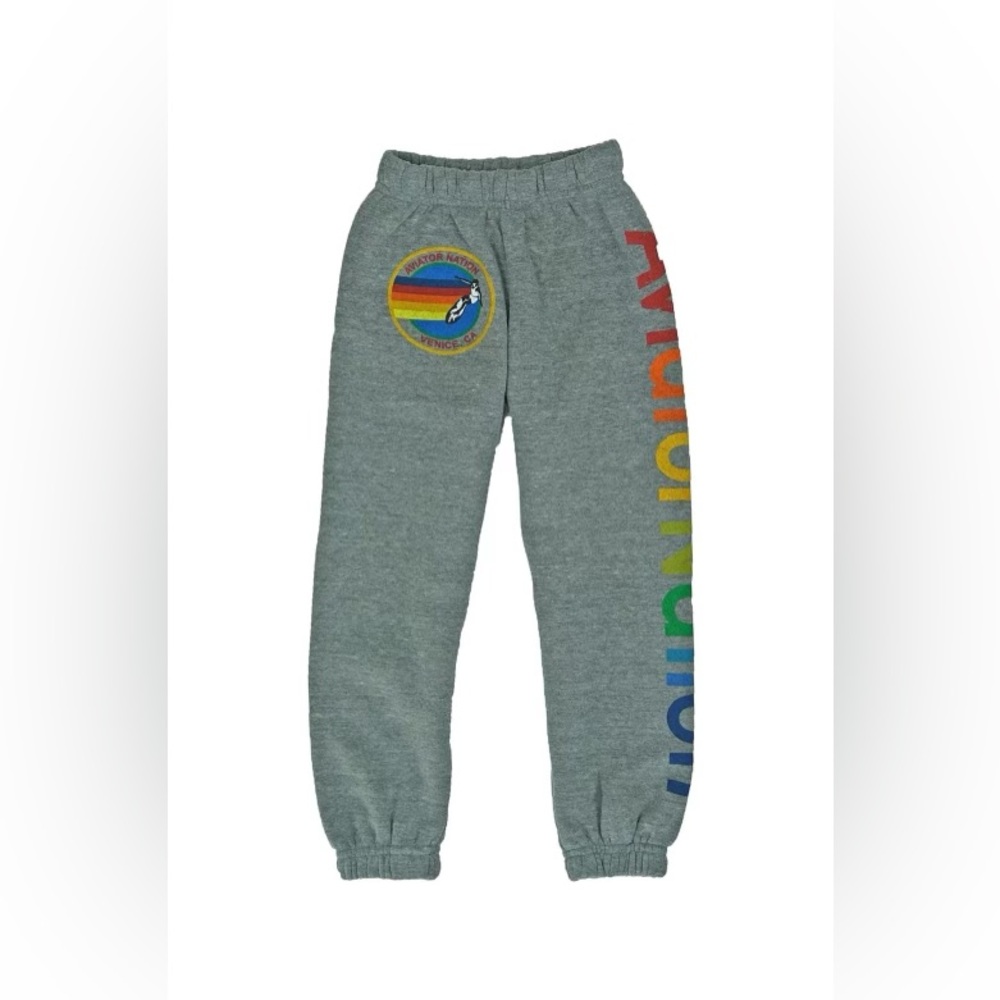 KID'S AVIATOR NATION SWEATPANTS - HEATHER GREY